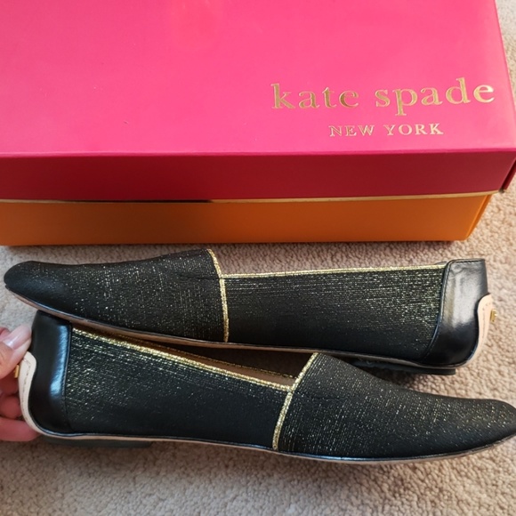 Kate Spade Black Gold Nella Loafers - Picture 4 of 4